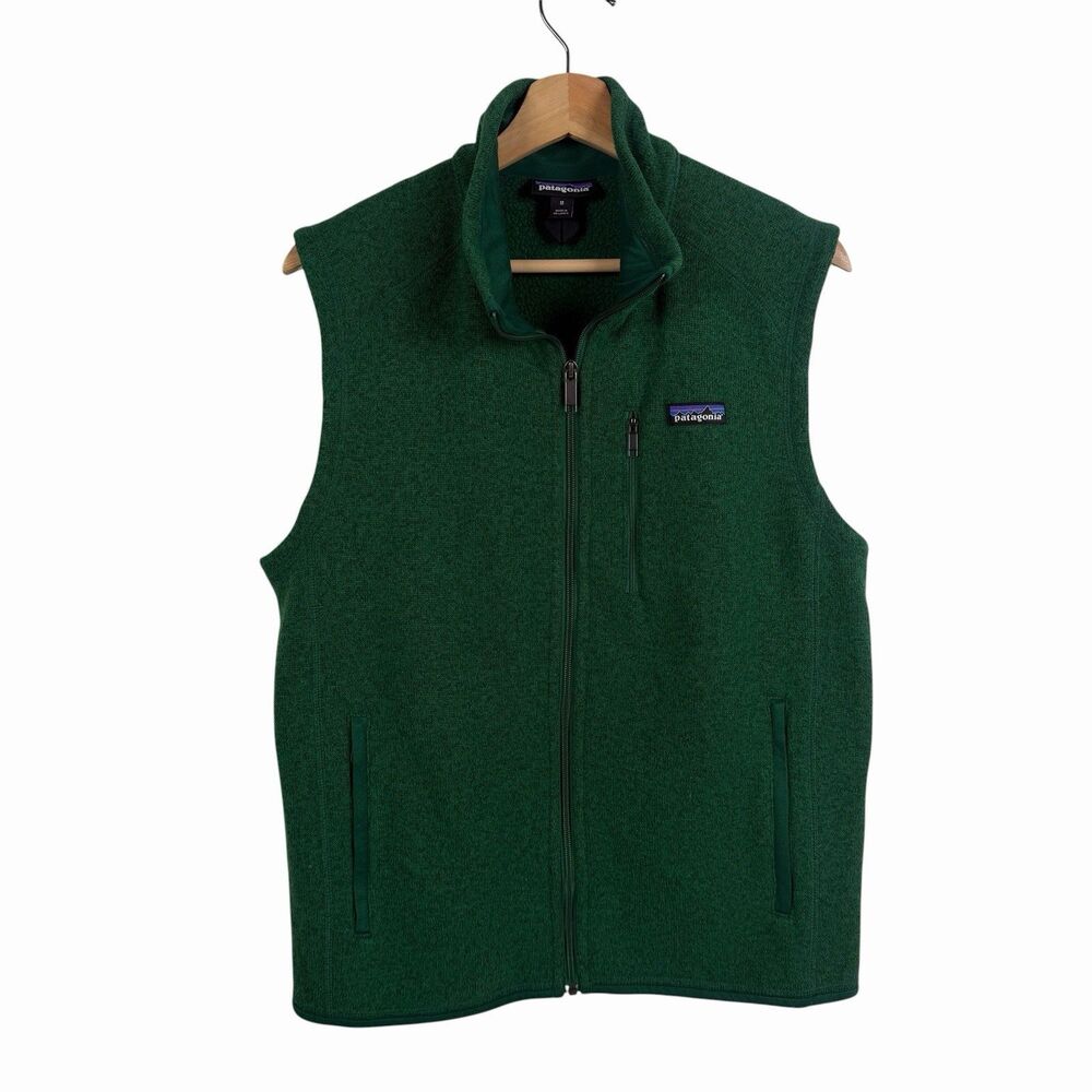 Patagonia Better Sweater Full Zip Fleece Vest Men M Green Utility Outdoor Hiking